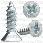 #6 X 1/2" Phillips Flat Head Tapping Screw Zinc