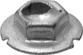 Self-Threading Nut 6mm Stud 11mm Hex Zinc