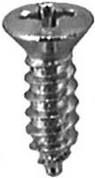 Phillips Oval #6 Head Tap Screw 8X 1/2 Chrome