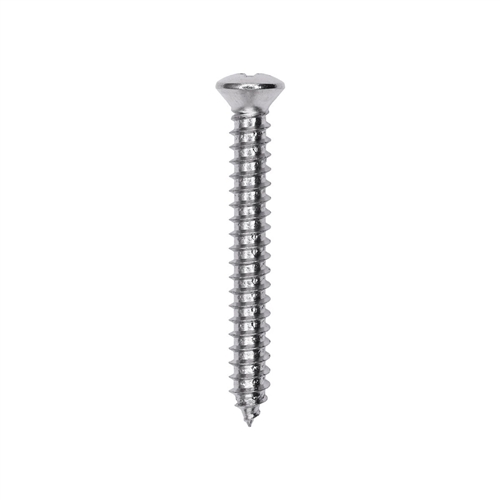 Phillips Oval Hd Tap Screw 10 X 1-1/2 8 Hd Chrome