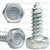 #14 X 3/4" Indented Hex Head Tapping Screws Zinc