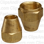 Brass Flare Nut Short 3/8" Tube Size