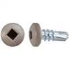 #10 X 1/2" Square Pan Self-Drilling Tek Zinc Tan Painted Head