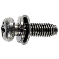 Thread Cutting Screw W/ Lock & Flat Sems M6-1.0 X 19Mm