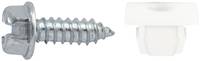 #14 X 3/4" Slotted Hex Washer Head License Plate Screw & Nut Kit