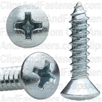 #8 X 3/4 Phillips Oval Head Tap Screw Zinc