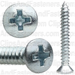 #8 X 1-1/4 Phillips Oval Head Tap Screw Zinc