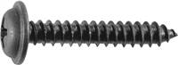 Phillips Flat Top Washer Head Tapping Screw #8 x 1" - Black