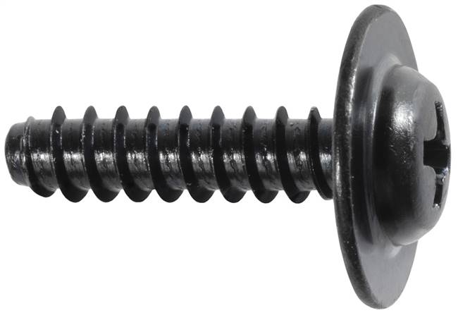 Phillip Flat Top Washer Head Tapping Screw B-Point #8 x 5/8" - Black