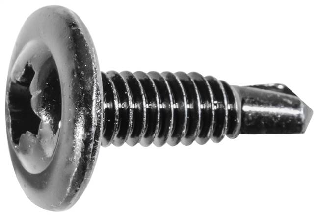 M4.2-0.79 x 15mm Phillips Serrated Washer Head Tapping Screw w/ TEK Point  - GM: 10169998, 10155743, 10120517