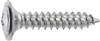 #10 X 1" Phillips Oval Head Sems Flush Washer Tapping Screw - Chrome