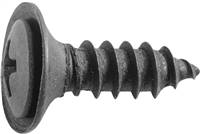 #10 X 5/8" Phillips Oval Head Sems Flush Washer Tapping Screw - Black Oxide