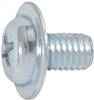 M5-0.8 x 8mm Phillips Pan Washer Head License Plate Screw - Zinc Finish