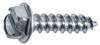 #14 X 1" Slotted Hex Washer Head Tapping Screw  - Zinc Finish