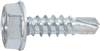 #6 x 1/2" Hex Washer Head Tapping Screw /w TEK Point - Zinc Finish