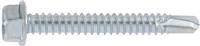 #14 x 2" Hex Washer Head Tapping Screw w/ TEK Point - Zinc Finish