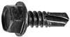 #14 X 3/4" Hex Washer Head Tapping Screw w/ TEK Point - Black Finish