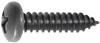 #14 X 1" Phillips Pan Head Tapping Screw - Black Finish