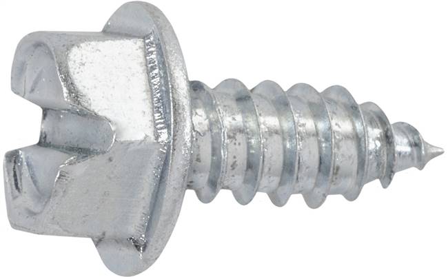 #14 x 5/8" Slotted Hex Washer Head Tapping Screw - Zinc Finish