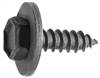 M4.8-1.61 X 16mm Hex Head SEMS Tapping Screw - Black Finish