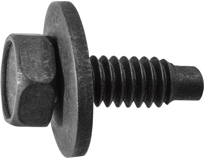 1/4-20 x 3/4" Hex Head SEMS Body Bolt w/ Dog Point - Black Phosphate