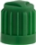 100 Green Plastic Valve Cap with Seal - For use with Nitrogen