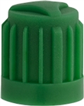 100 Green Plastic Valve Cap with Seal - For use with Nitrogen