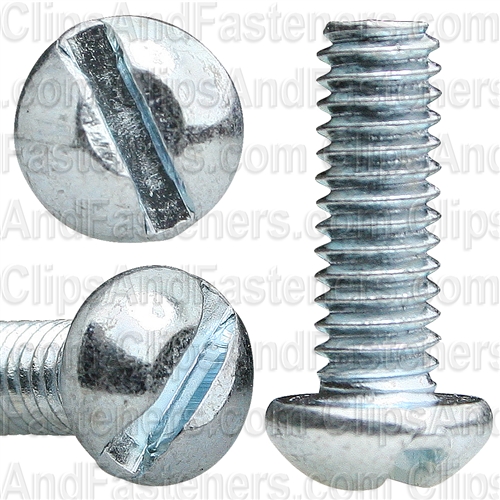 8-32 X 1/2 Slotted Round Hd Machine Screw Zinc