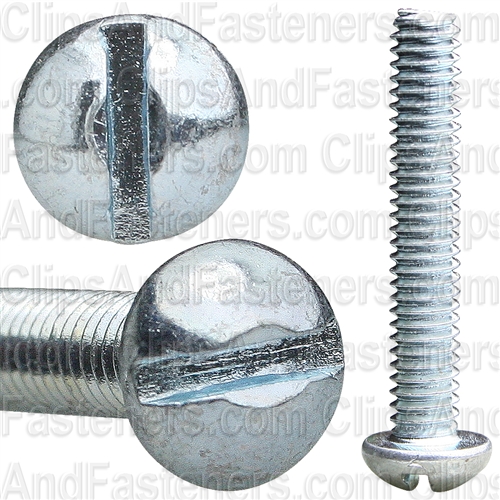 8-32 X 1 Slotted Round Hd Machine Screw Zinc