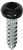 #6 X 1/2 - Pan Head Square Drive Screws - Black Painted Head