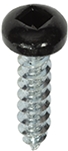 #6 X 1/2 - Pan Head Square Drive Screws - Black Painted Head