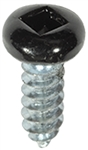 #8 X 1/2 - Pan Head Square Drive Screws - Black Painted Head