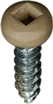 #8 X 1/2 - Pan Head Square Drive Screws - Tan Painted Head