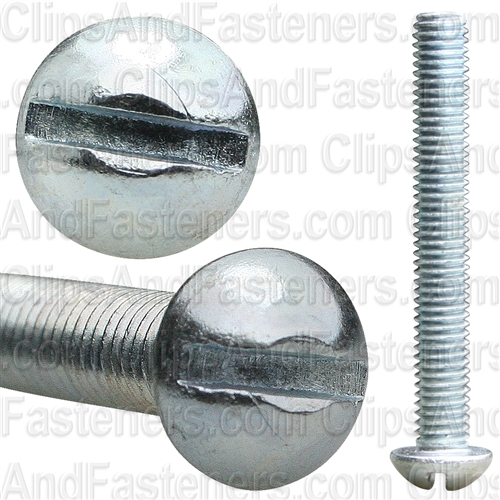 10-32 X 1 1/2 Slotted Round Hd Machine Screw Zinc