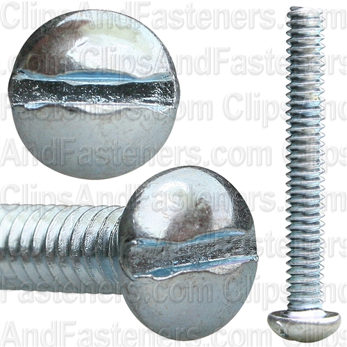 10-24 X 1 1/2 Slotted Round Hd Machine Screw Zinc