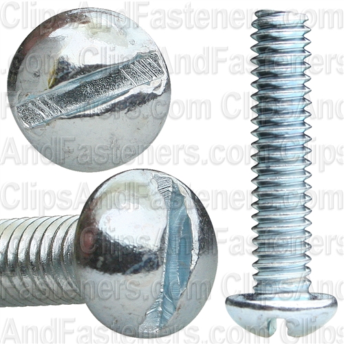 12-24 X 1 Slotted Round Hd Machine Screw Zinc