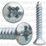 No 6 X 7/8 Phillips Oval Head Tap Screw Zinc