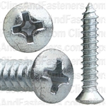 #10 X 1 W/ #8Hd Phillips Oval Head Tap Screw Zinc