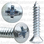 #10 X 1 Phillips Oval Head Tap Screw Zinc