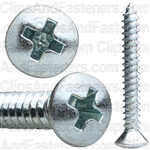 No 10 X 1 1/2 Phillips Oval Head Tap Screw Zinc