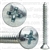 No 10 X 1 3/4 Phillips Oval Head Tap Screw Zinc