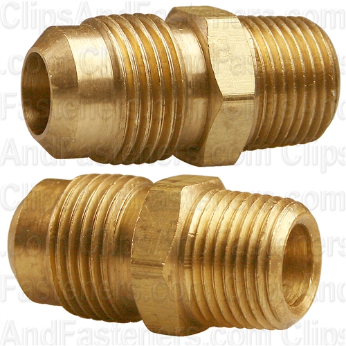 Brass Male Connector 1/2 Tube Sz 3/8 Thread