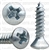 6 X 5/8 Phillips Oval Head Tap Screw Zinc