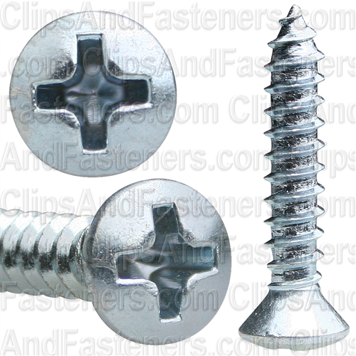 #6 X 3/4 Phillips Oval Head Tap Screw Zinc