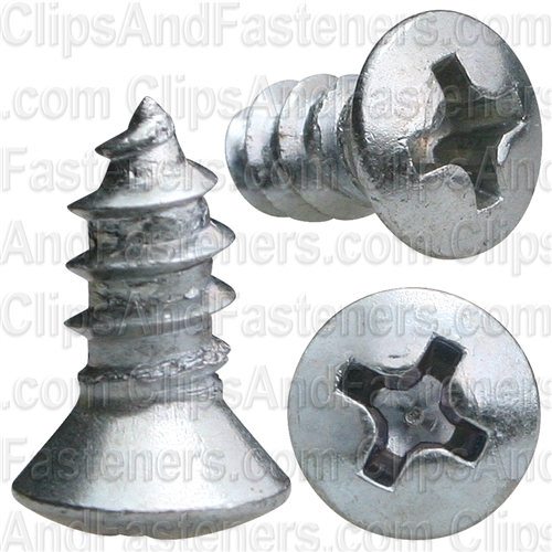 8 X 3/8 Phillips Oval Head Tap Screw Zinc