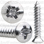 8 X 7/8 #6 Hd Phillips Oval Head Tap Screw Chrome