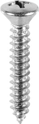 #8 X 1 Phillips Oval Head Tap Screw Chrome