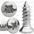 10 X 5/8 #8 Hd Phillips Oval Head Tap Screw Chrome