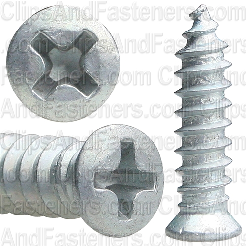 10 X 3/4 #6 Hd Phillips Oval Head Tap Screw Zinc