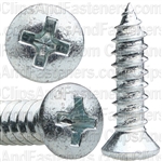 #10 X 3/4 #8 Hd Phillips Oval Head Tap Screw Zinc